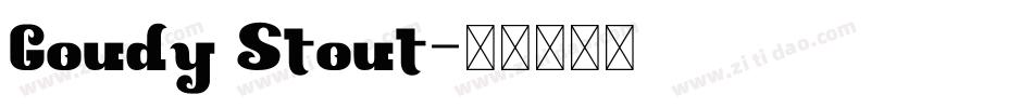 Goudy Stout字体转换